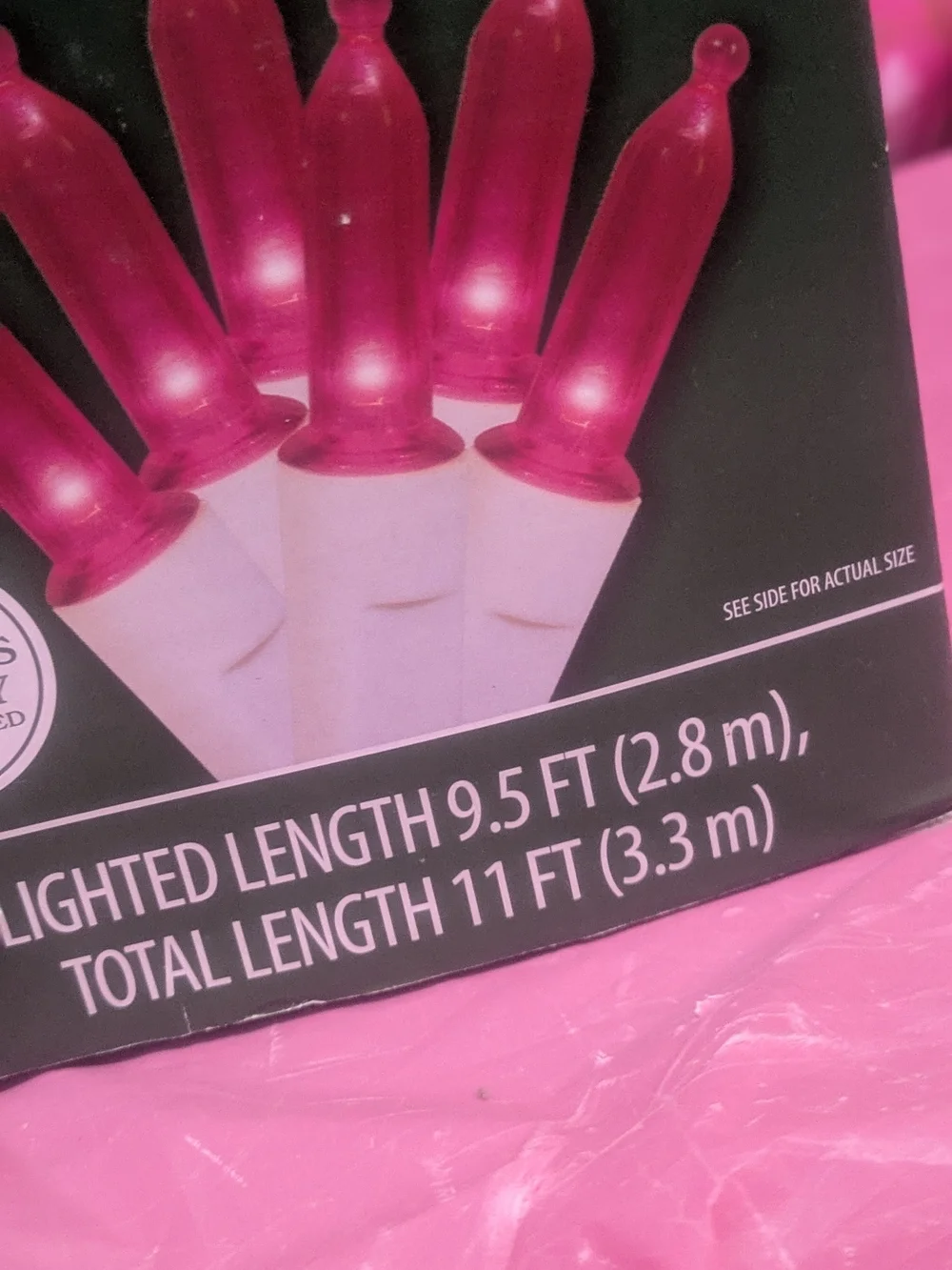 Holiday Time Pink Mini LED String Lights - 50 Count